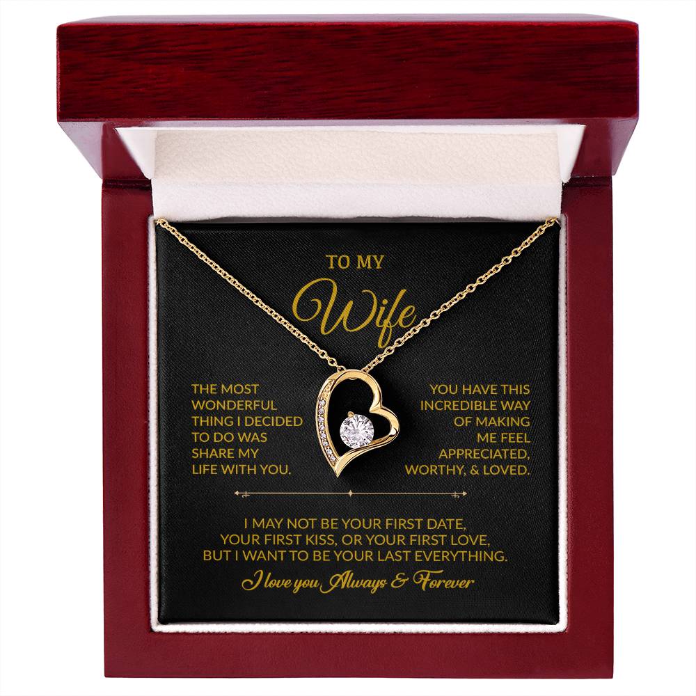 To My Wife Necklace, Gift For Wife, Anniversary Gift For Wife, Necklace For Wife