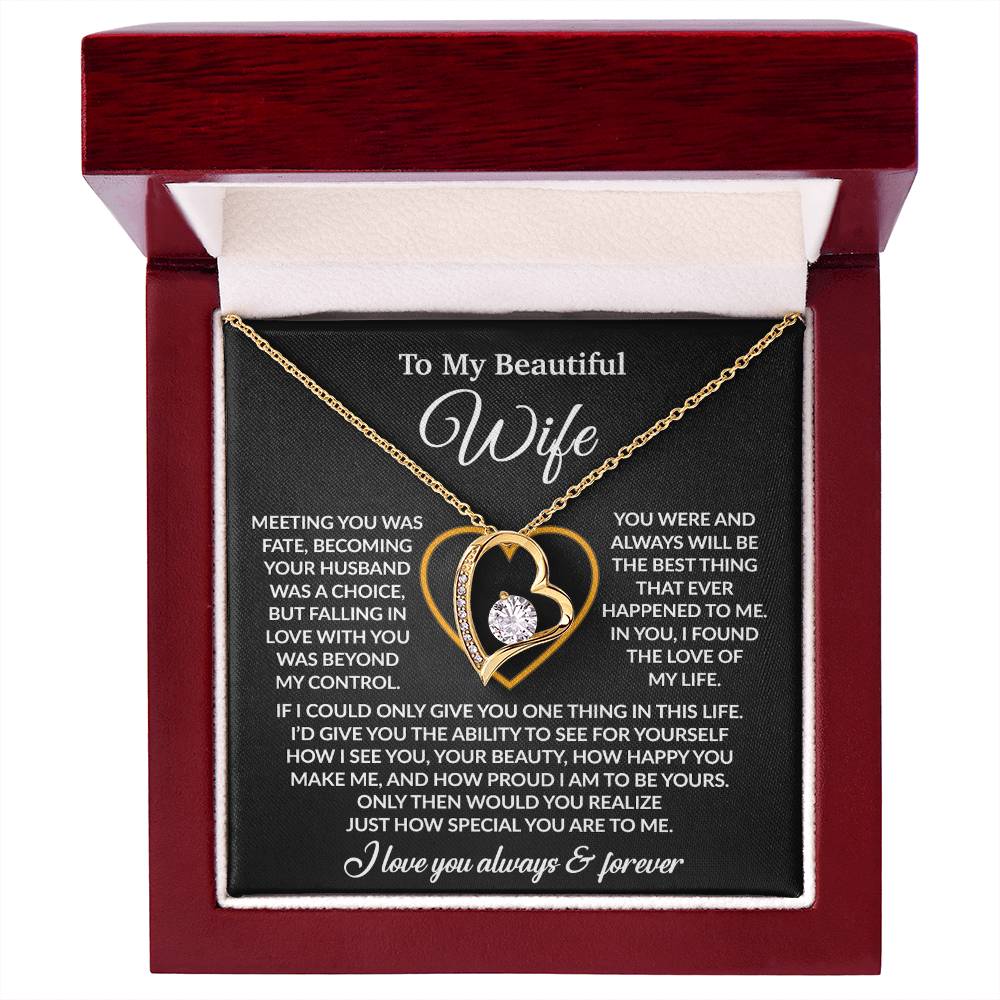 To My Wife Necklace, Wife Gift from Husband, Christmas Gift 27_11_Black
