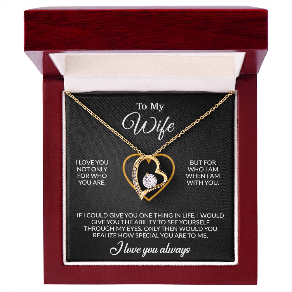 To My Wife Necklace, Gift For Wife, Anniversary Gift For Wife, Necklace For Wife 10_6_Black
