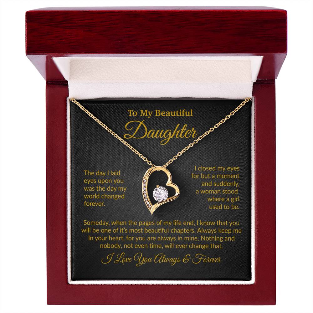 To My Daughter Necklace, Daughter Mother Necklace, Daughter Gift From Mom 8_11_Gold
