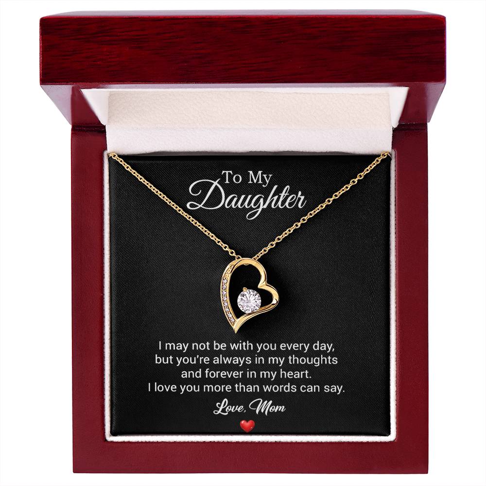 To My Daughter Necklace, Gift For Daughter From Mom, Daughter Mother Necklace