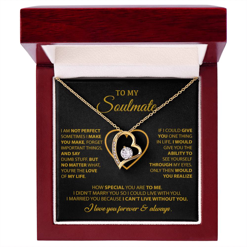 To My Soulmate Necklace, Gift For Wife From Husband, Valentines Gift For Wife 12_2_Gold