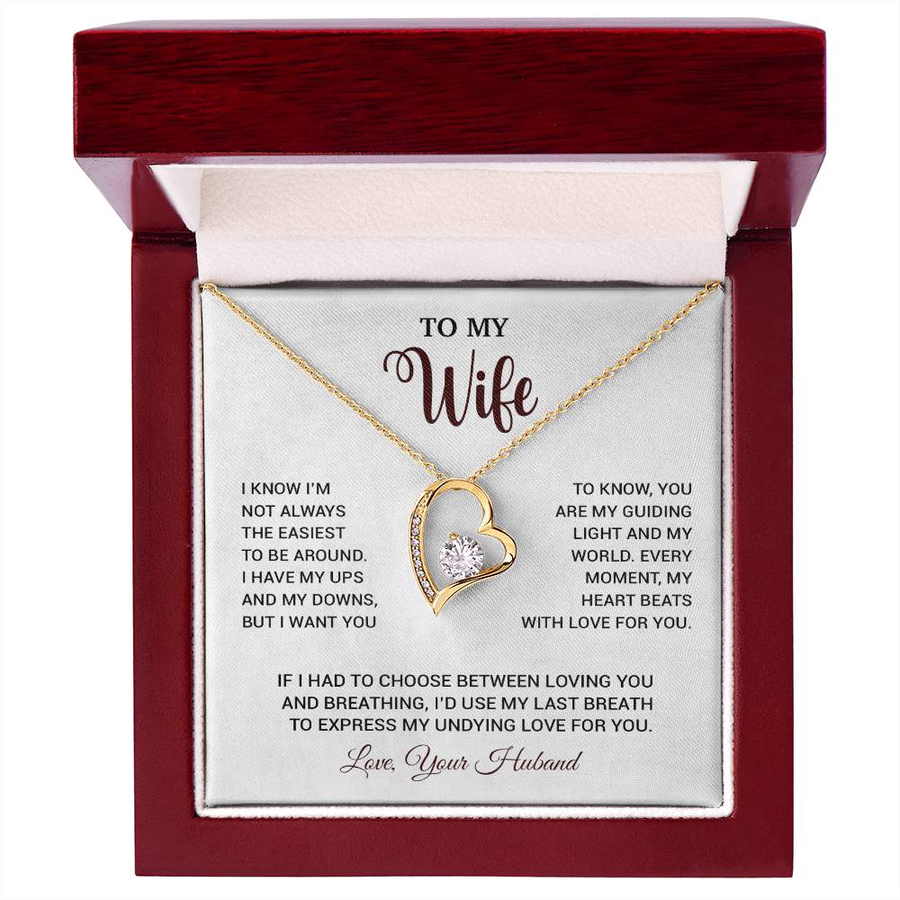 To My Wife Necklace, Gift For Wife, Anniversary Gift For Wife, Necklace For Wife 16_9_White