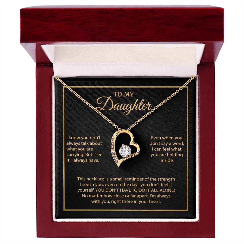 To My Daughter Necklace, Gift for Daughter from Mom, Daughter Mother Necklace 24_3_Gold