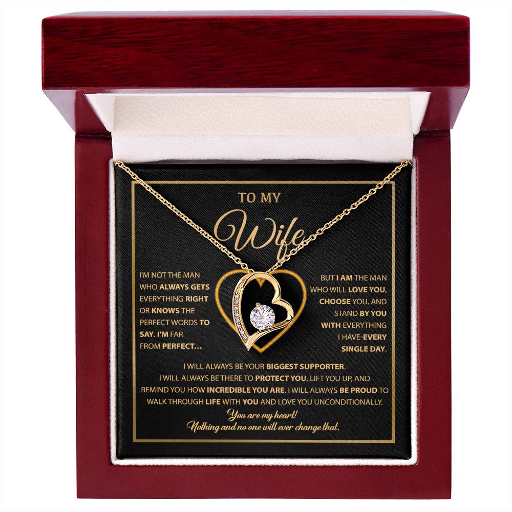 To My Wife Necklace, Gift For Wife, Anniversary Gift For Wife, Necklace For Wife 15_1_Gold