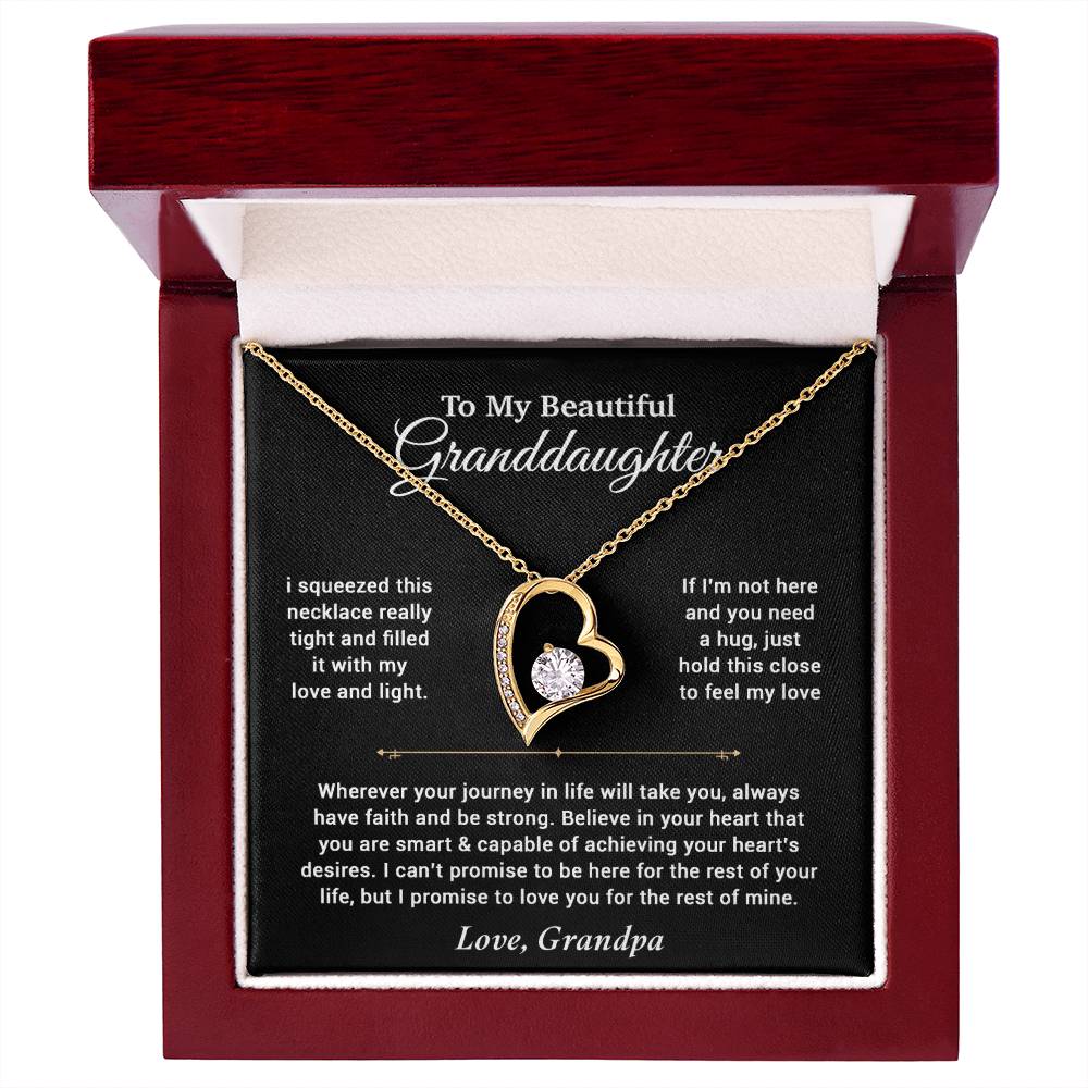 To My Granddaughter Necklace, Birthday Gift For Granddaughter, Birthday Gifts 11_6_Black