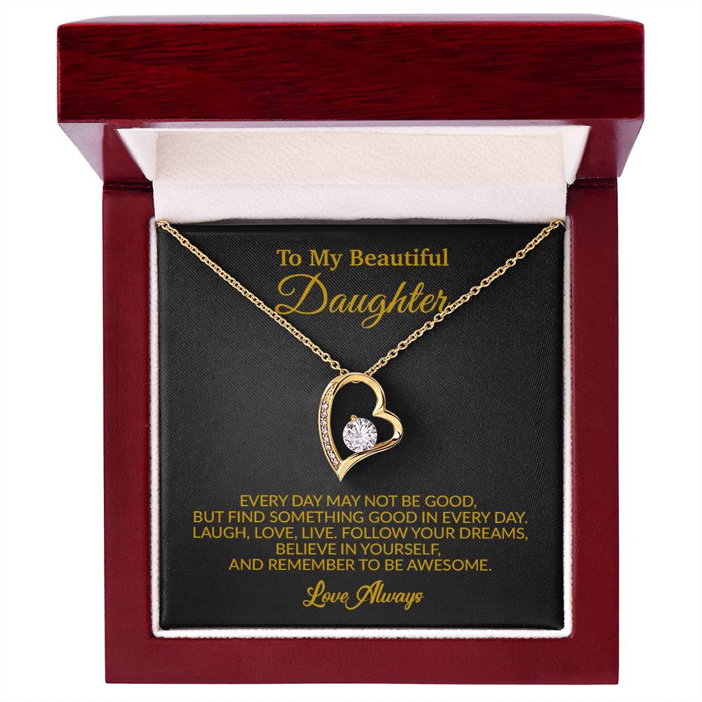 To My Daughter Necklace, Gift for Daughter from Dad, Father Daughter Necklace