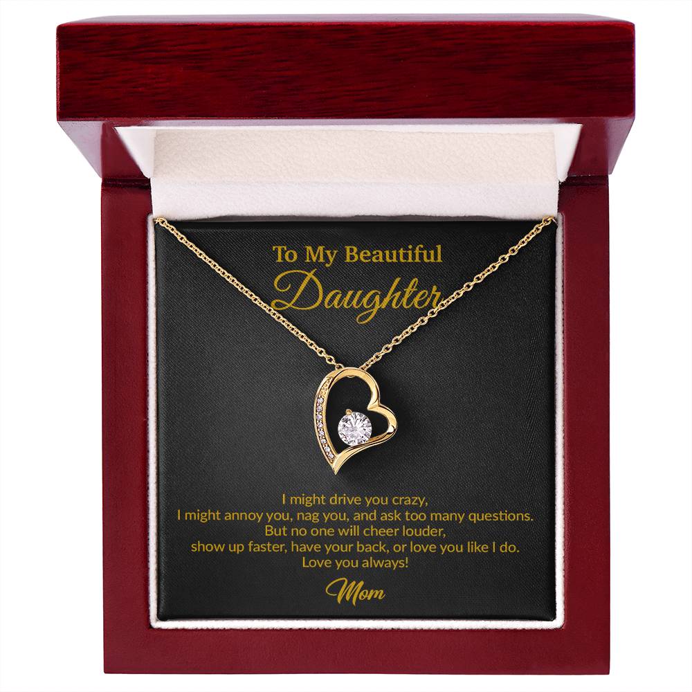 To My Daughter Necklace, Gift for Daughter from Mom, Mother Daughter Necklace