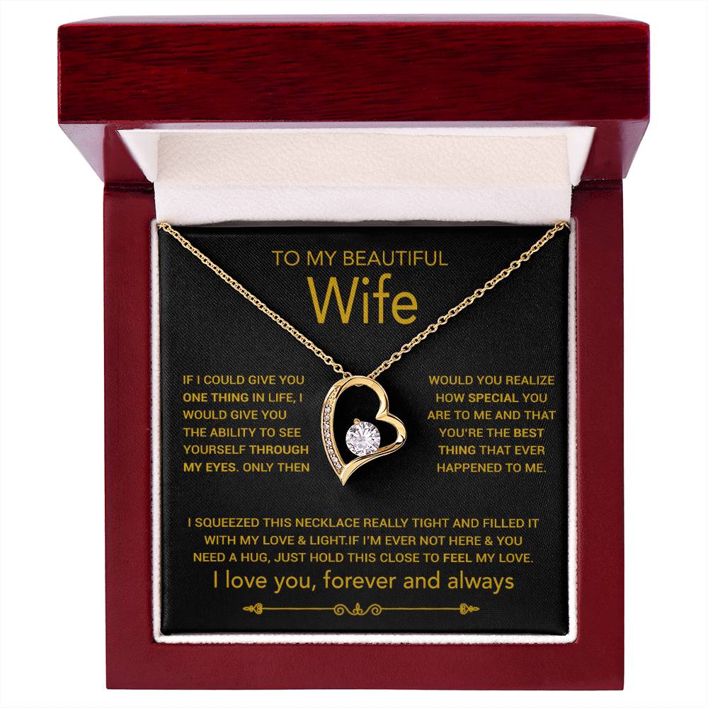 To My Wife Necklace, Christmas Gifts For Women, Anniversary Gift For Wife 8_10_Gold