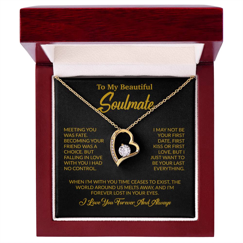To My Soulmate Necklace, Soulmate Gift, Gift For Girlfriend, Christmas Gift 16_10_Gold