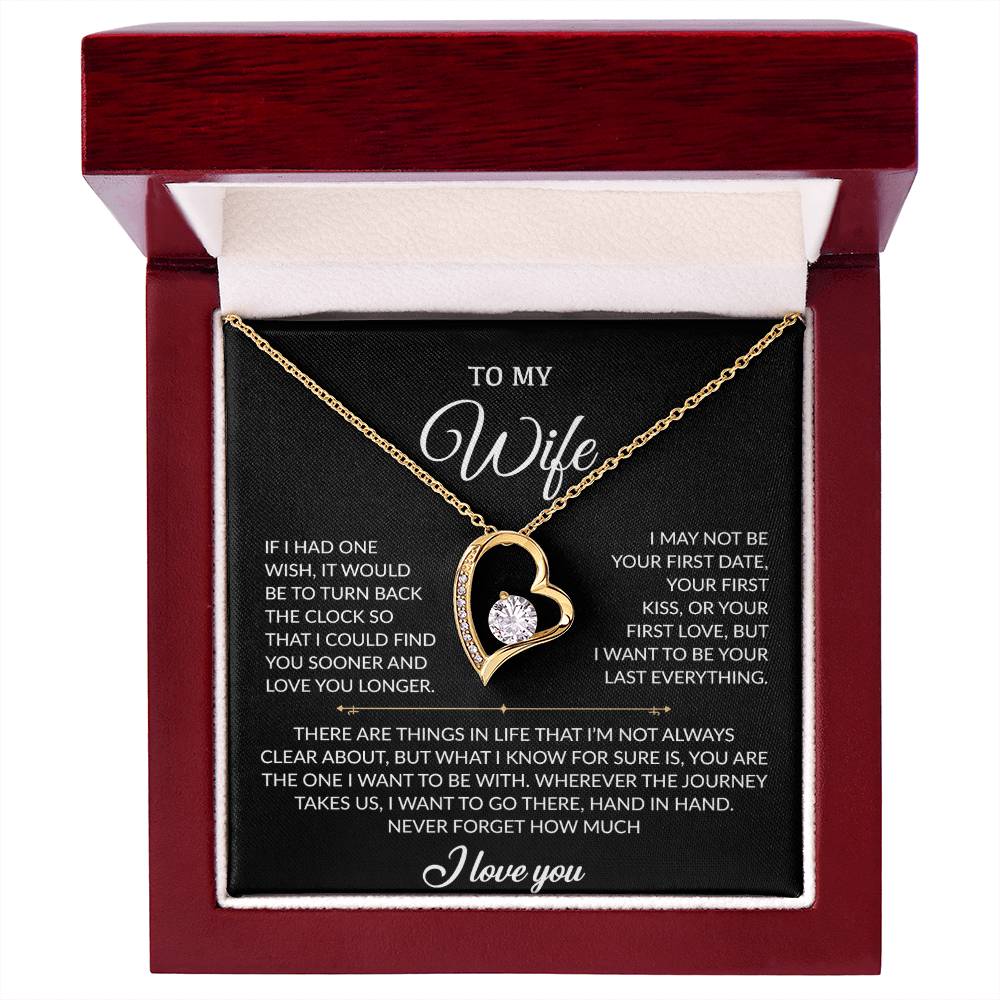 To My Wife Necklace, Gift For Wife, Anniversary Gift For Wife, Necklace For Wife 28_7_Black