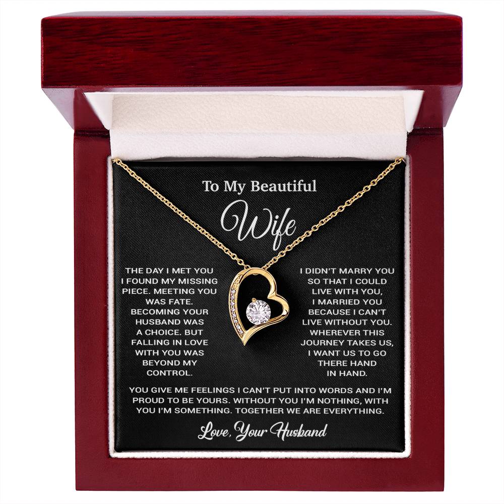 To My Wife Necklace, Vanlentines Gifts For Women, Anniversary Gift For Wife 2_2_Black