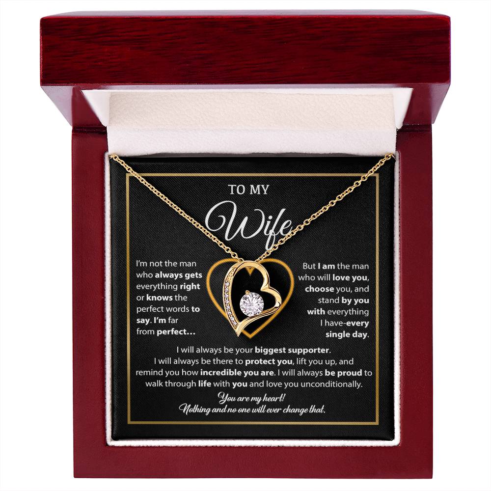 To My Wife Necklace, Gift For Wife, Anniversary Gift For Wife, Necklace For Wife 29_1_Black