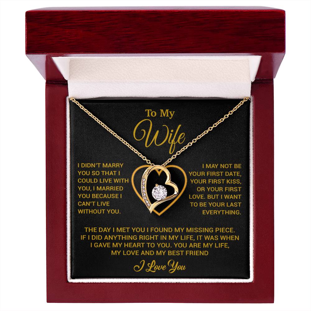 To My Wife Necklace, Christmas Gifts For Women, Anniversary Gift For Wife 14_12_Gold