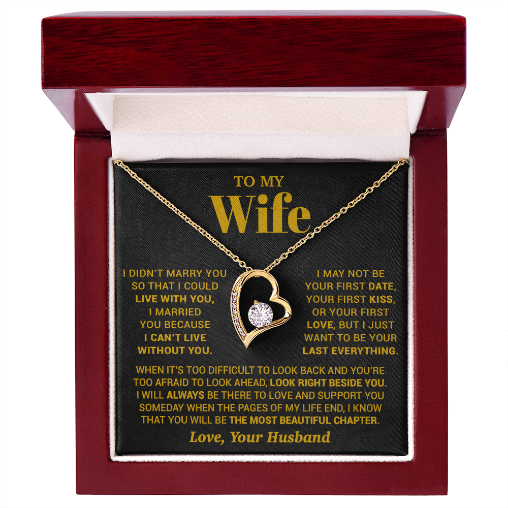 To My Wife Necklace, Christmas Gifts For Women, Anniversary Gift For Wife 28_9_Gold