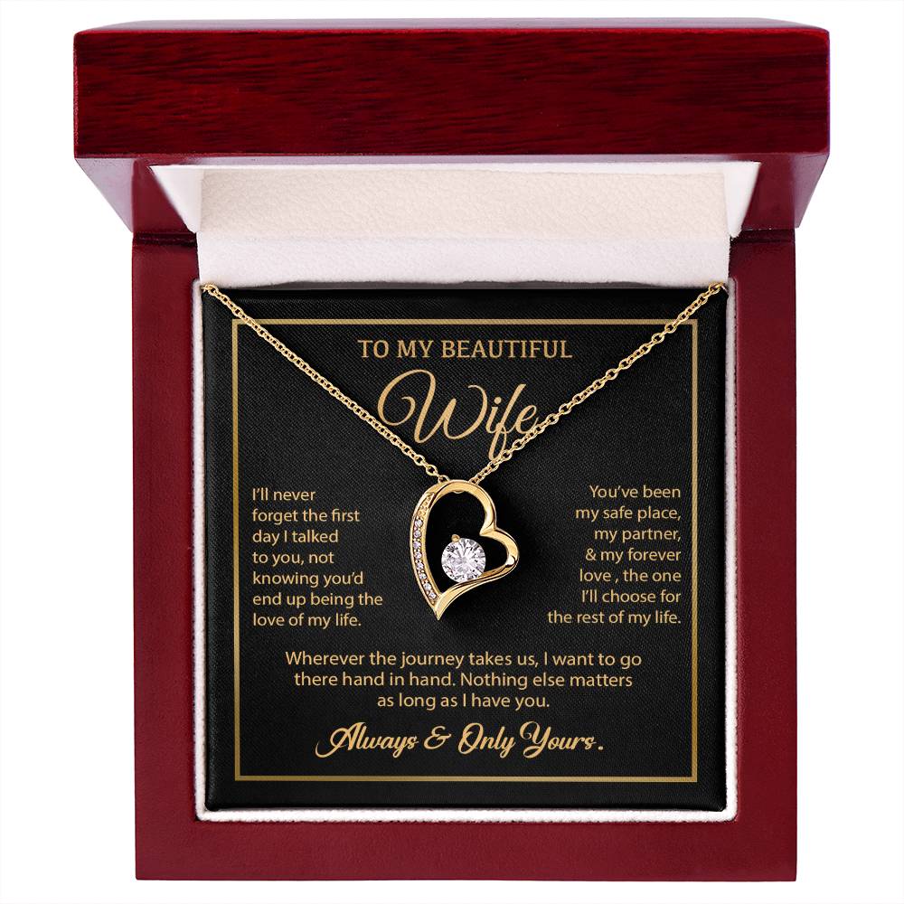 To My Wife Necklace, Gift For Wife, Anniversary Gift For Wife, Necklace For Wife 24_7_Gold