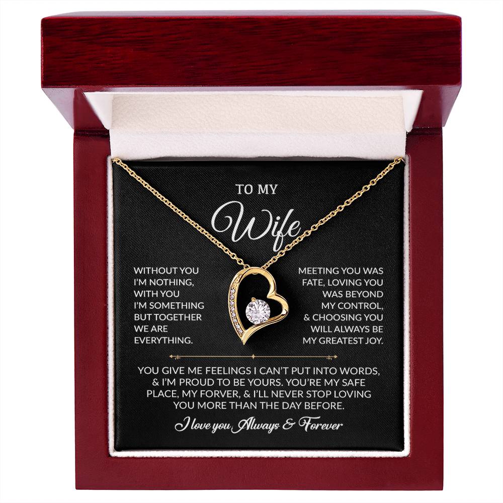 To My Wife Necklace, Gift For Wife, Anniversary Gift For Wife, Necklace For Wife, Necklace Gift