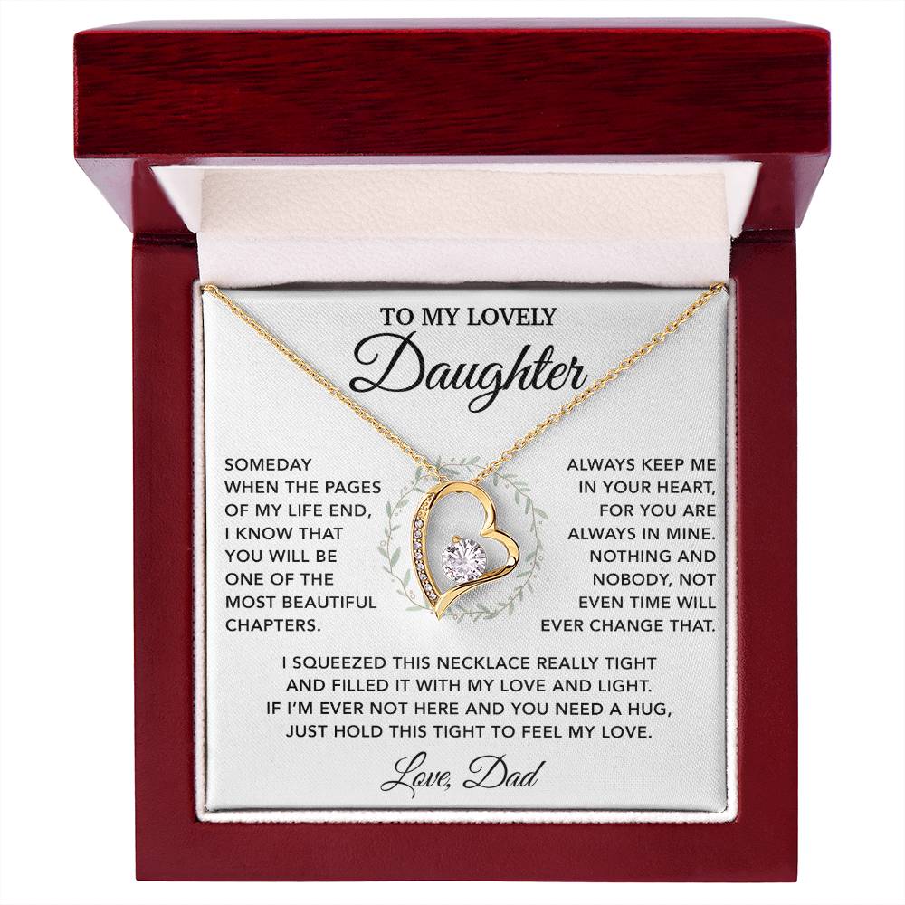 To My Daughter Necklace, Gift for Daughter from Dad, Father Daughter Necklace 6_10