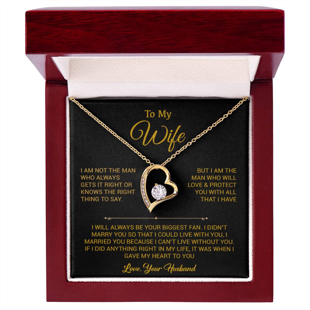 To My Wife Necklace, Gift For Wife, Anniversary Gift For Wife, Christmas Gift 3_10_Gold