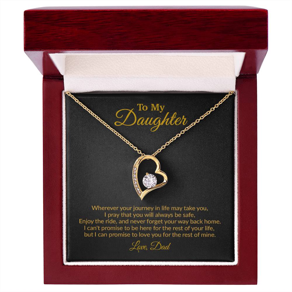 To My Daughter Necklace, Gift for Daughter from Dad, Father Daughter Necklace