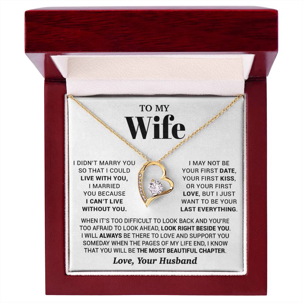 To My Wife Necklace, Christmas Gifts For Women, Anniversary Gift For Wife 28_9_White