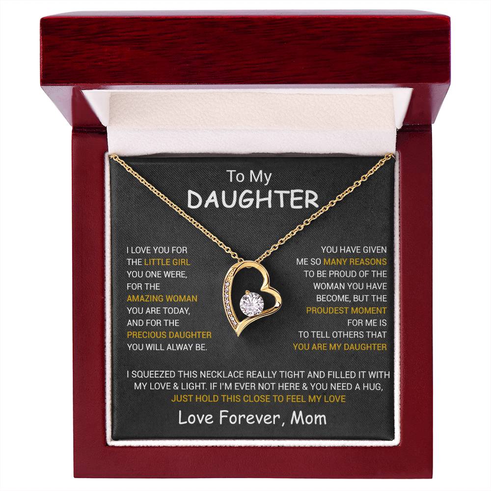To My Daughter Necklace, Daughter Mother Necklace, Daughter Gift From Dad, Mom 1_10