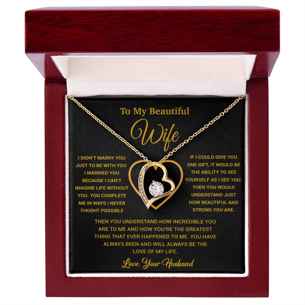To My Wife Necklace, Gift For Wife, Anniversary Gift For Wife, Necklace For Wife 4_2_Gold