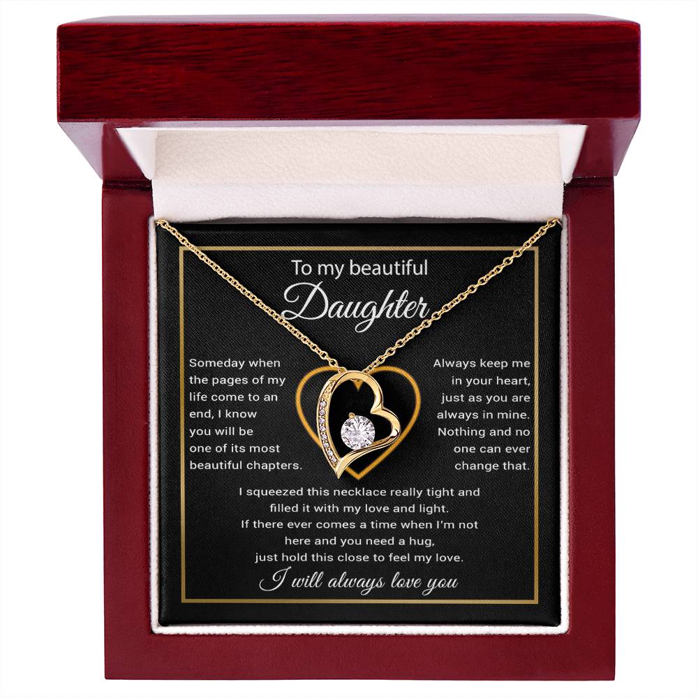 To My Daughter Necklace, Gift For Daughter From Dad, Daughter Father Necklace 28_11_Black