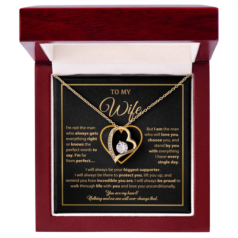 To My Wife Necklace, Gift For Wife, Anniversary Gift For Wife, Necklace For Wife 29_1_Gold