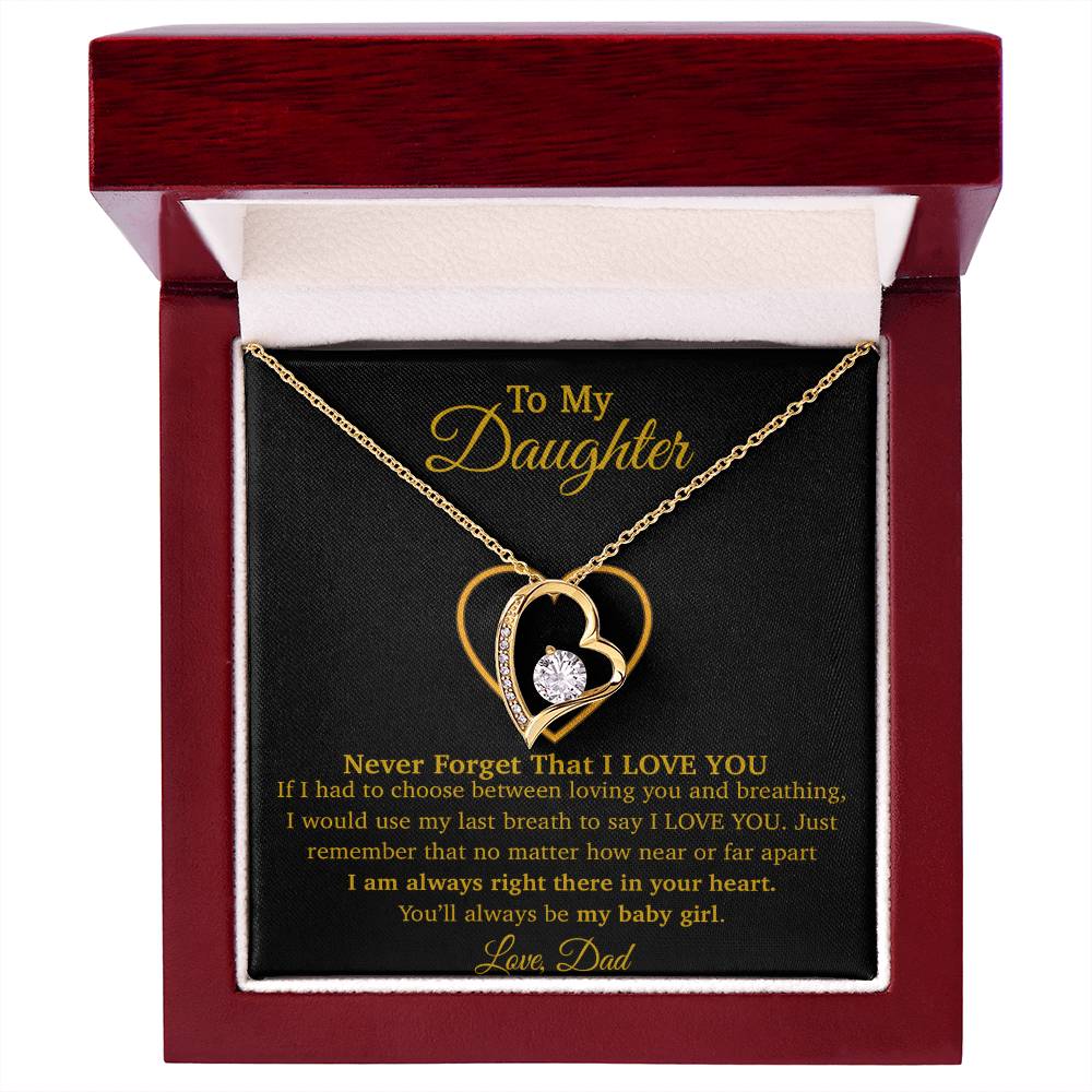 To My Daughter Necklace, Gift For Daughter From Dad, Daughter Father Necklace 8_1_Gold