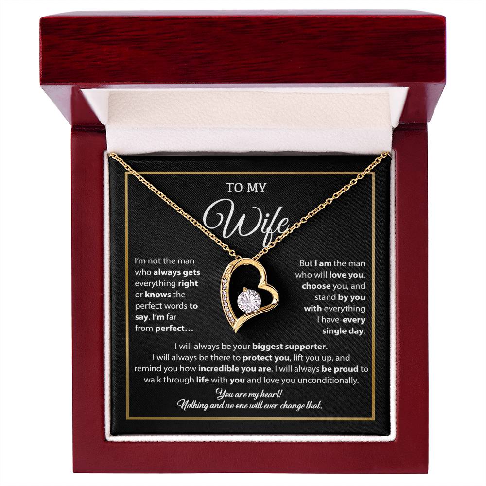 To My Wife Necklace, Gift For Wife, Anniversary Gift For Wife, Necklace For Wife 5_1_Black