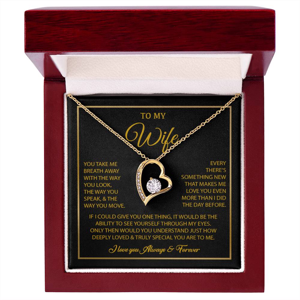 To My Wife Necklace, Gift For Wife, Anniversary Gift For Wife, Necklace For Wife 25_7_Gold