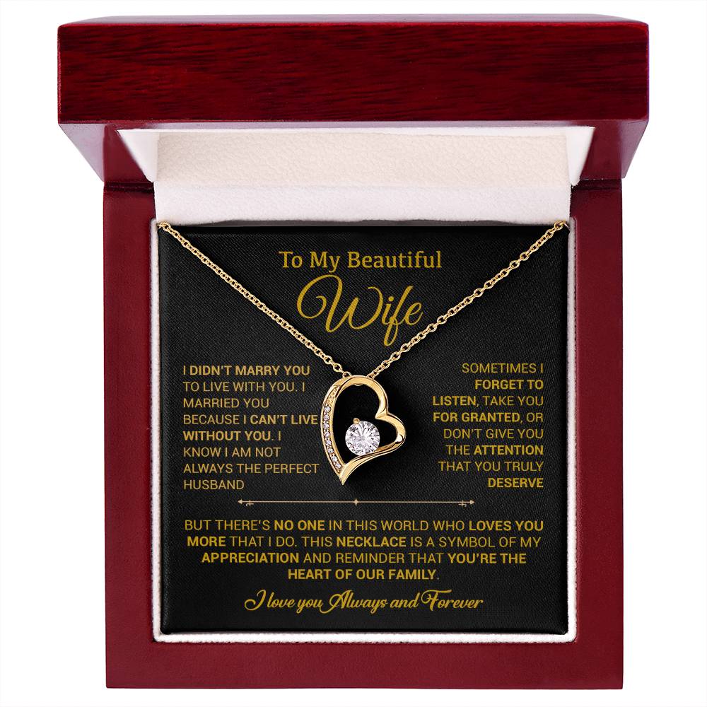 To My Wife Necklace, Gift For Wife, Anniversary Gift For Wife, Christmas Gift