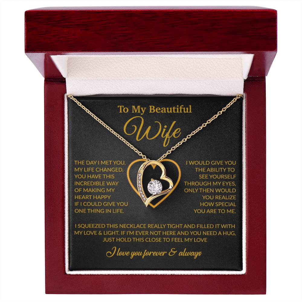 To My Wife Necklace, Gift For Wife, Anniversary Gift For Wife, Necklace For Wife 23_1_Gold