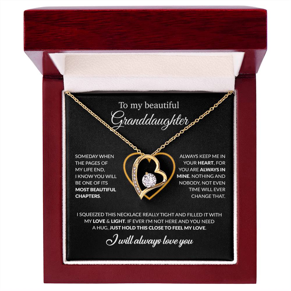 To My Granddaughter Necklace, Birthday Gift For Granddaughter From Grandpa 5_12_Black