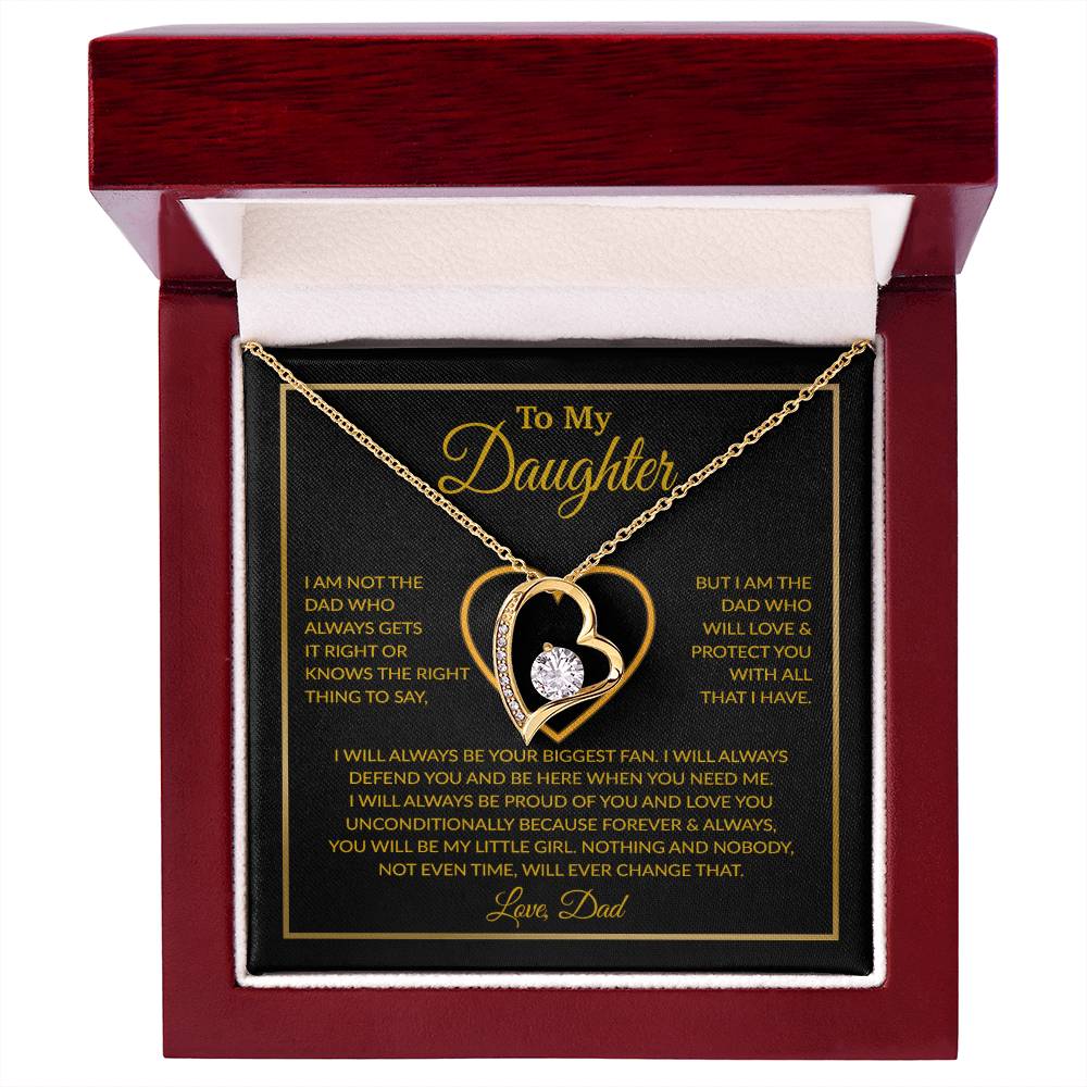 To My Daughter Necklace, Gift For Daughter From Dad, Daughter Father Necklace 6_12_Gold