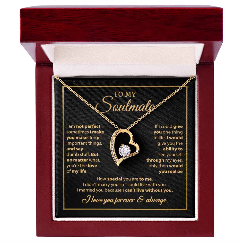 To My Soulmate Necklace, Gift For Wife From Husband, Valentines Gift For Wife 8_2_Gold
