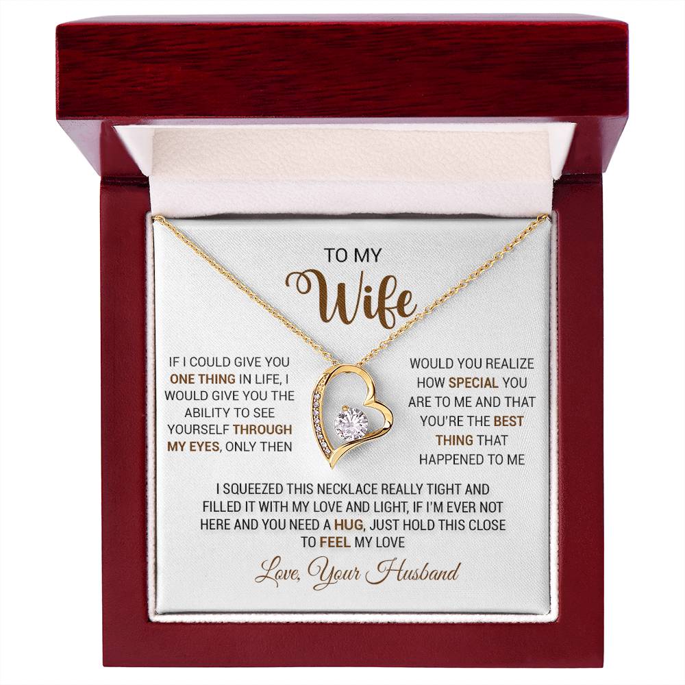 To My Wife Necklace, Gift For Wife, Anniversary Gift For Wife, Christmas Gift 25_9_White