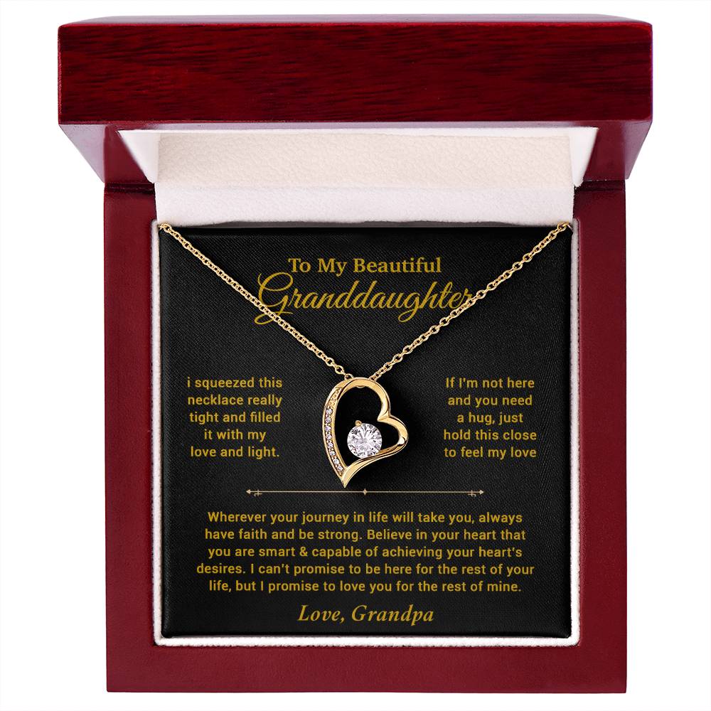 To My Granddaughter Necklace, Birthday Gift For Granddaughter, Birthday Gifts 11_6_Gold