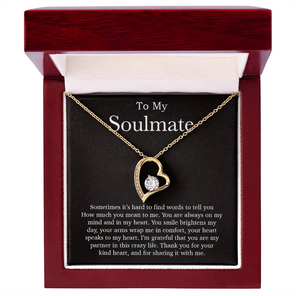 To My Soulmate Necklace, Valentines Day Gift, Soulmate Gifts, Birthday Gifts