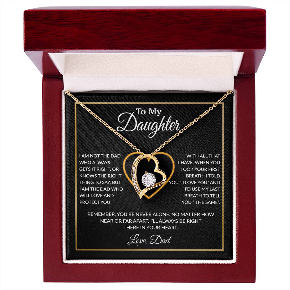 To My Daughter Necklace, Gift For Daughter From Dad, Daughter Father Necklace 13_1_Black