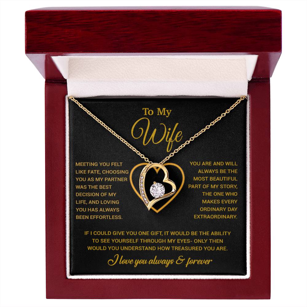 To My Wife Necklace, Christmas Gifts For Women, Anniversary Gift For Wife 1_1_Gold