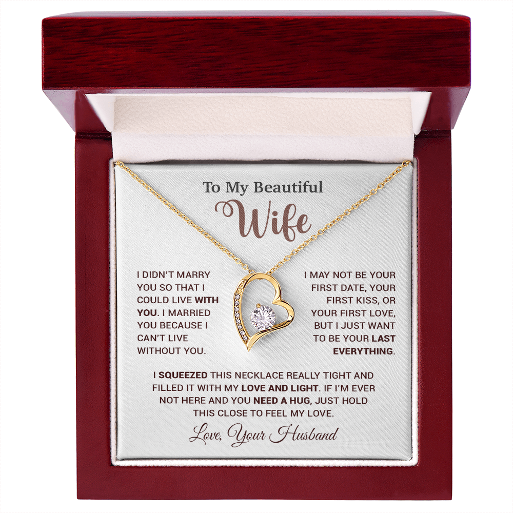 To My Wife Necklace, Wife Gift From Husband, Wife Husband Necklace, Christmas Gift 25_9