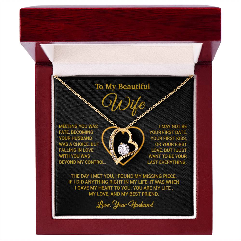 To My Wife Necklace, Gift For Wife, Anniversary Gift For Wife, Necklace For Wife 3_2_Gold