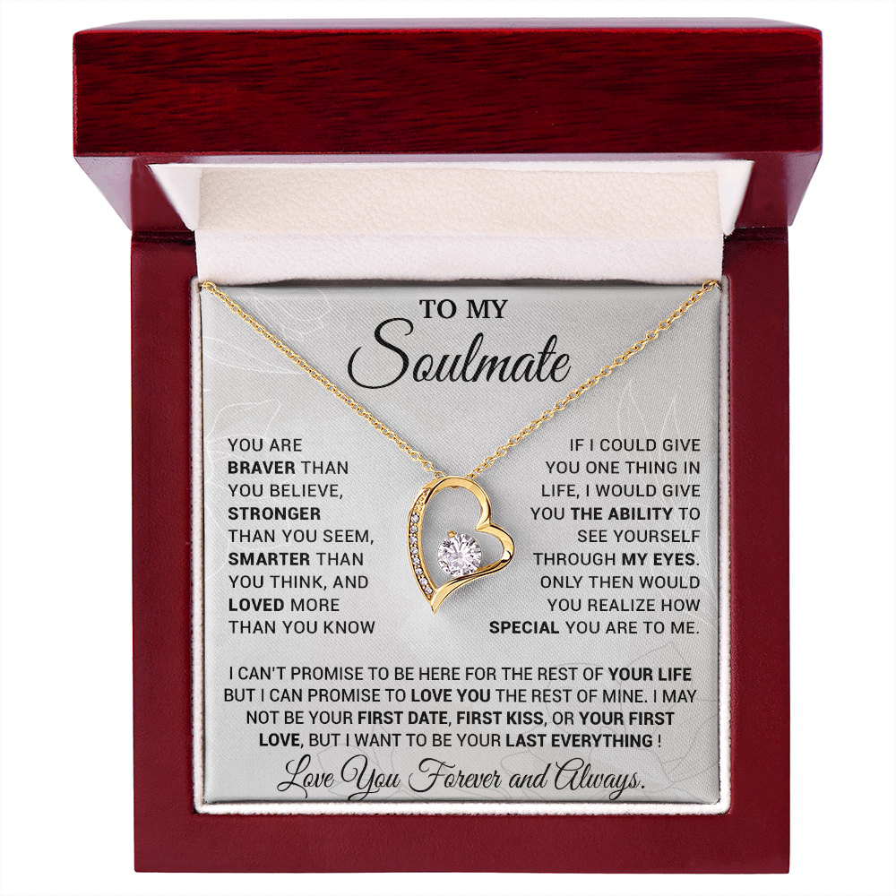 To My Soulmate Necklace, Necklace Gift, Soulmate Gift, Soulmate Jewelry
