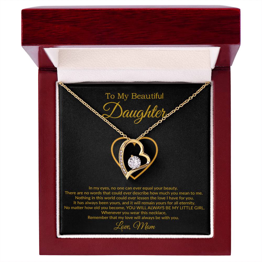 To My Daughter Necklace, Gift For Daughter From Mom, Daughter Mother Necklace 21_7_Gold