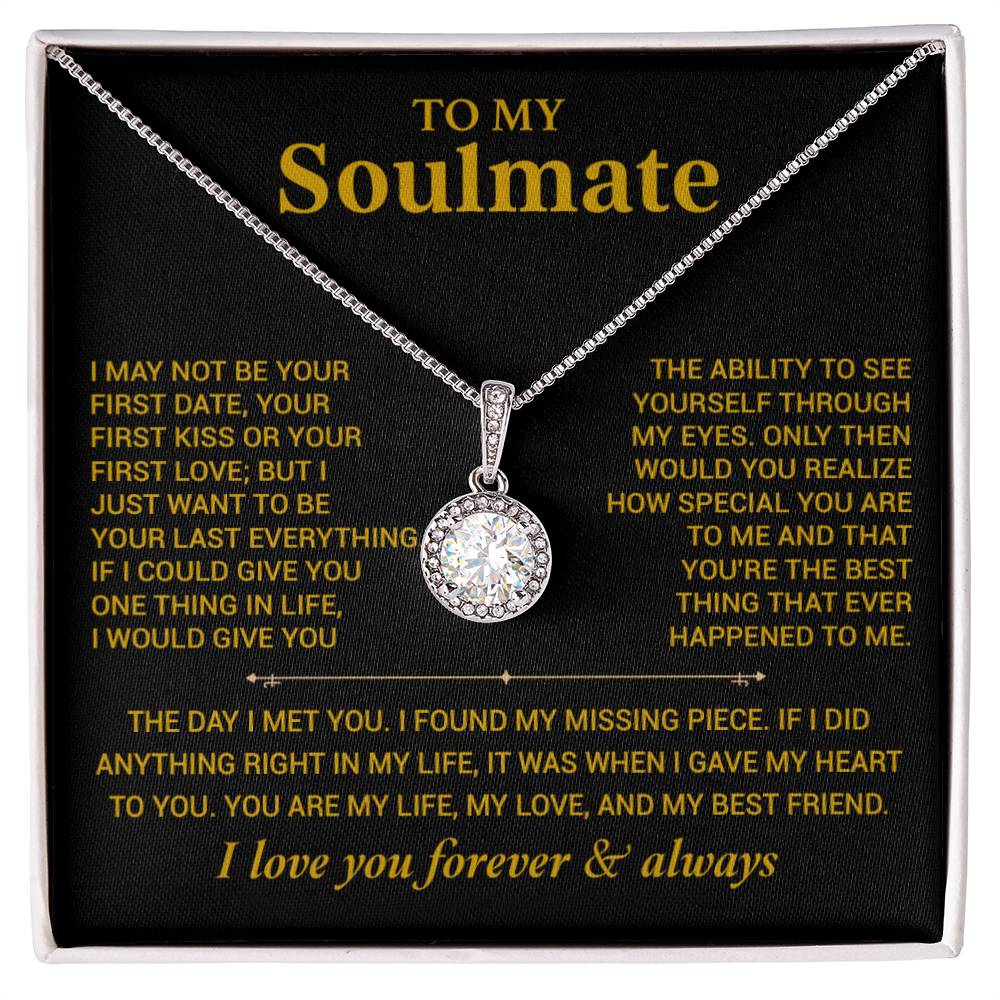 To My Soulmate Necklace, Gift for Wife, Girlfriend, Anniversary Gift, Christmas
