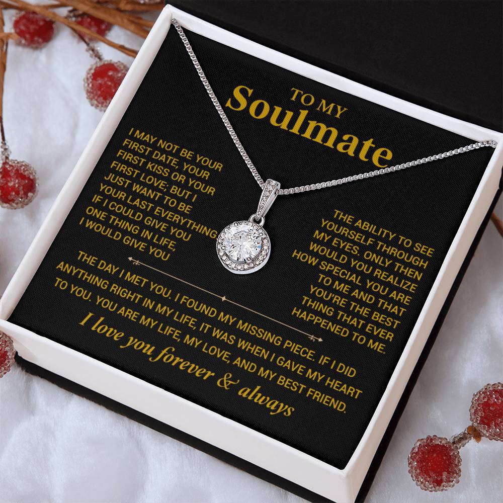 To My Soulmate Necklace, Gift for Wife, Girlfriend, Anniversary Gift, Christmas