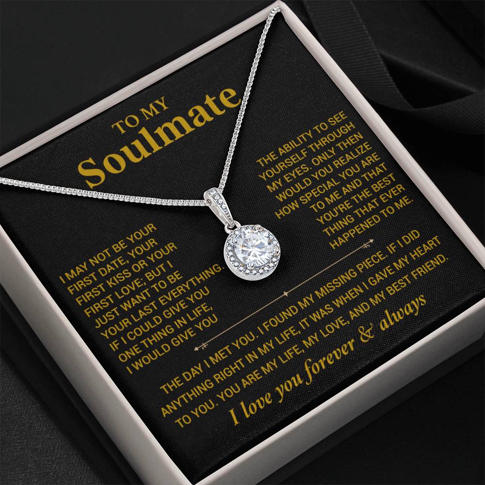 To My Soulmate Necklace, Gift for Wife, Girlfriend, Anniversary Gift, Christmas