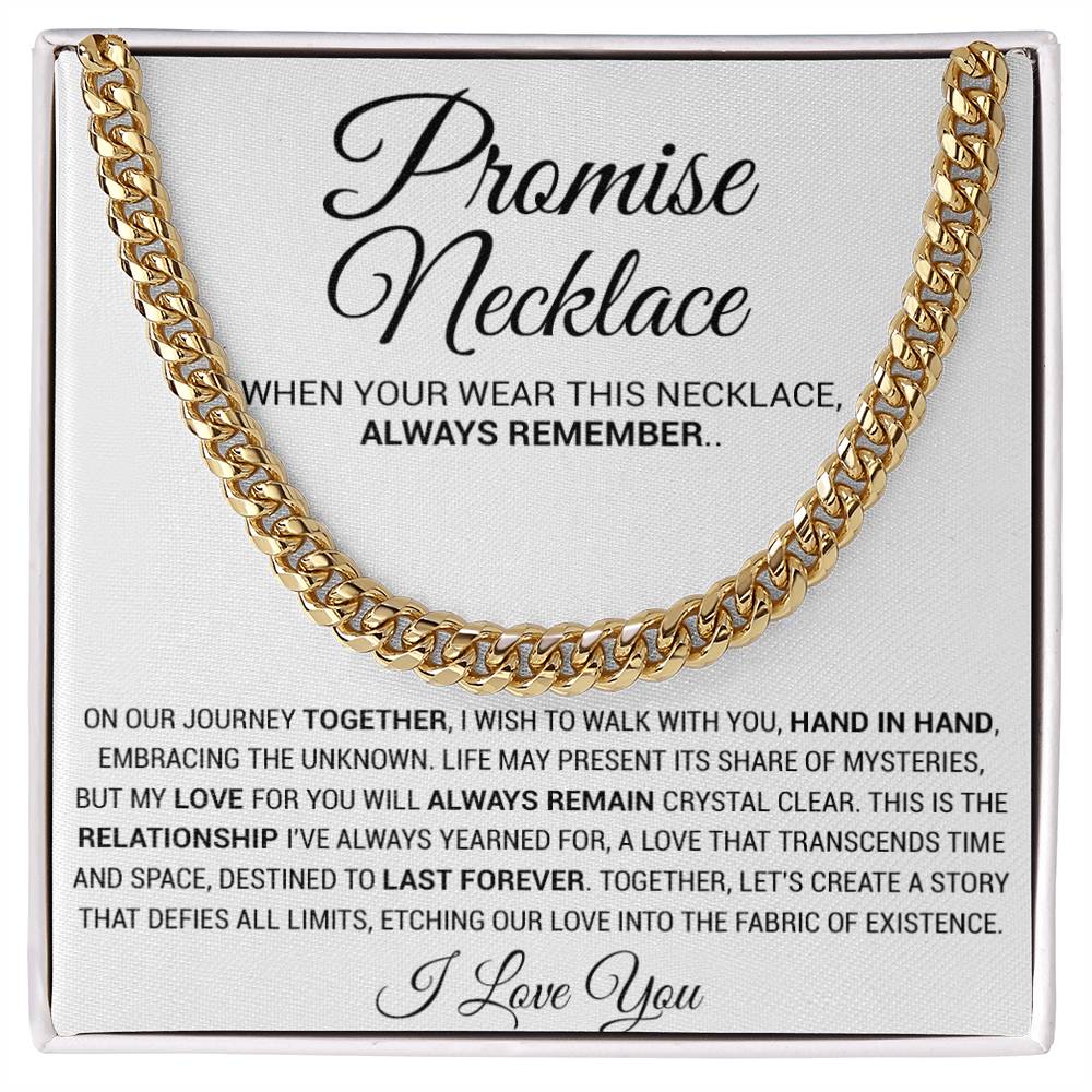 Promise Necklace Gift for Him, To My Man Cuban Chain Necklace, Anniversary Gift, Ideas for Boyfriend 11_11